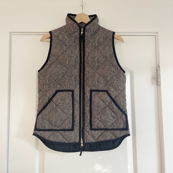 J Crew Herringbone Excursion Quilted Vest - XXS - Picture 6 of 7